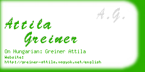attila greiner business card